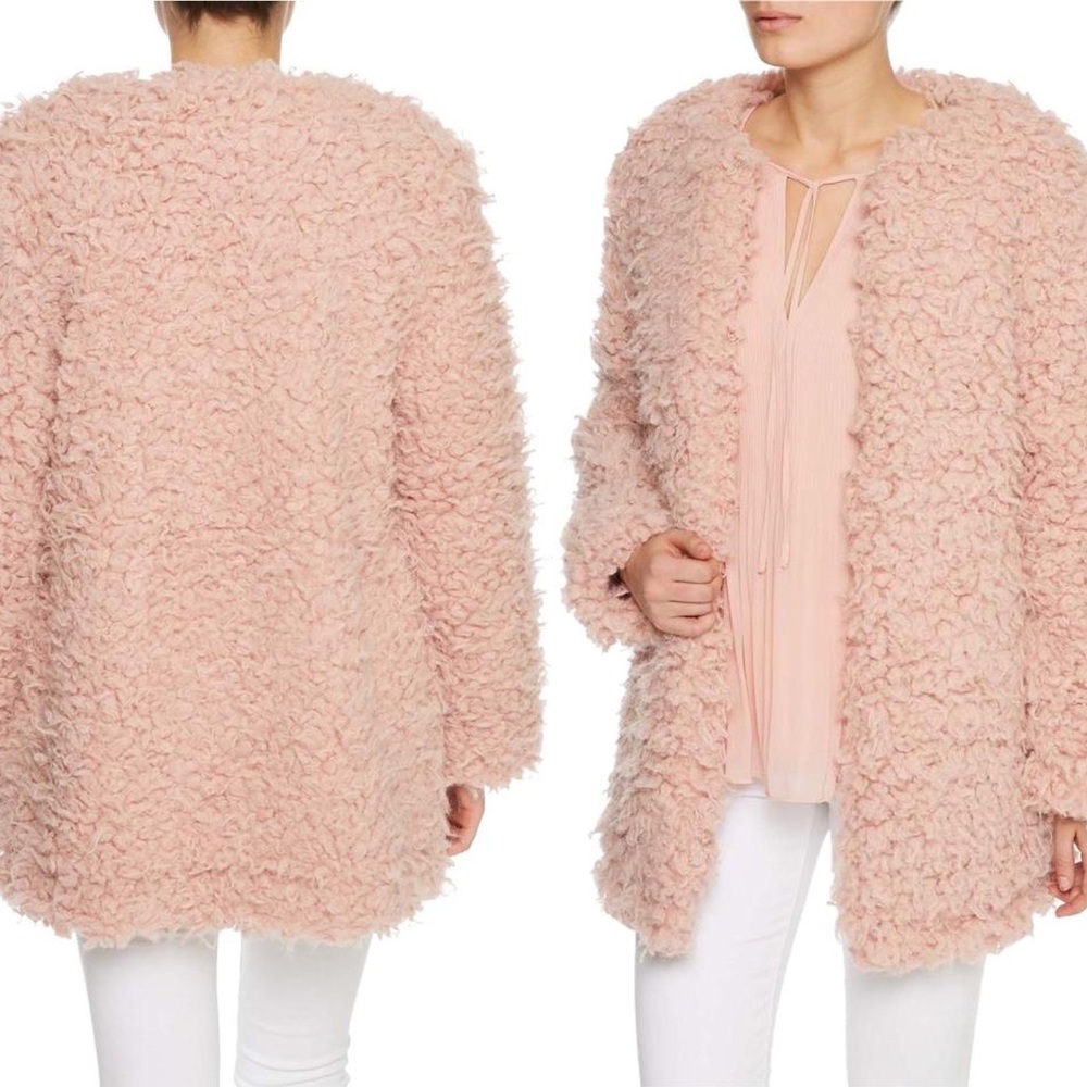 SANCTUARY. Pink Fuzzy Coat. - Picture 3 of 8